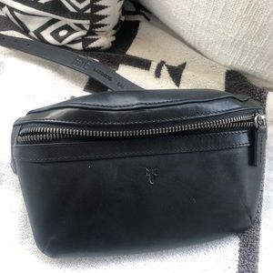 Black Leather Fanny Pack M/L